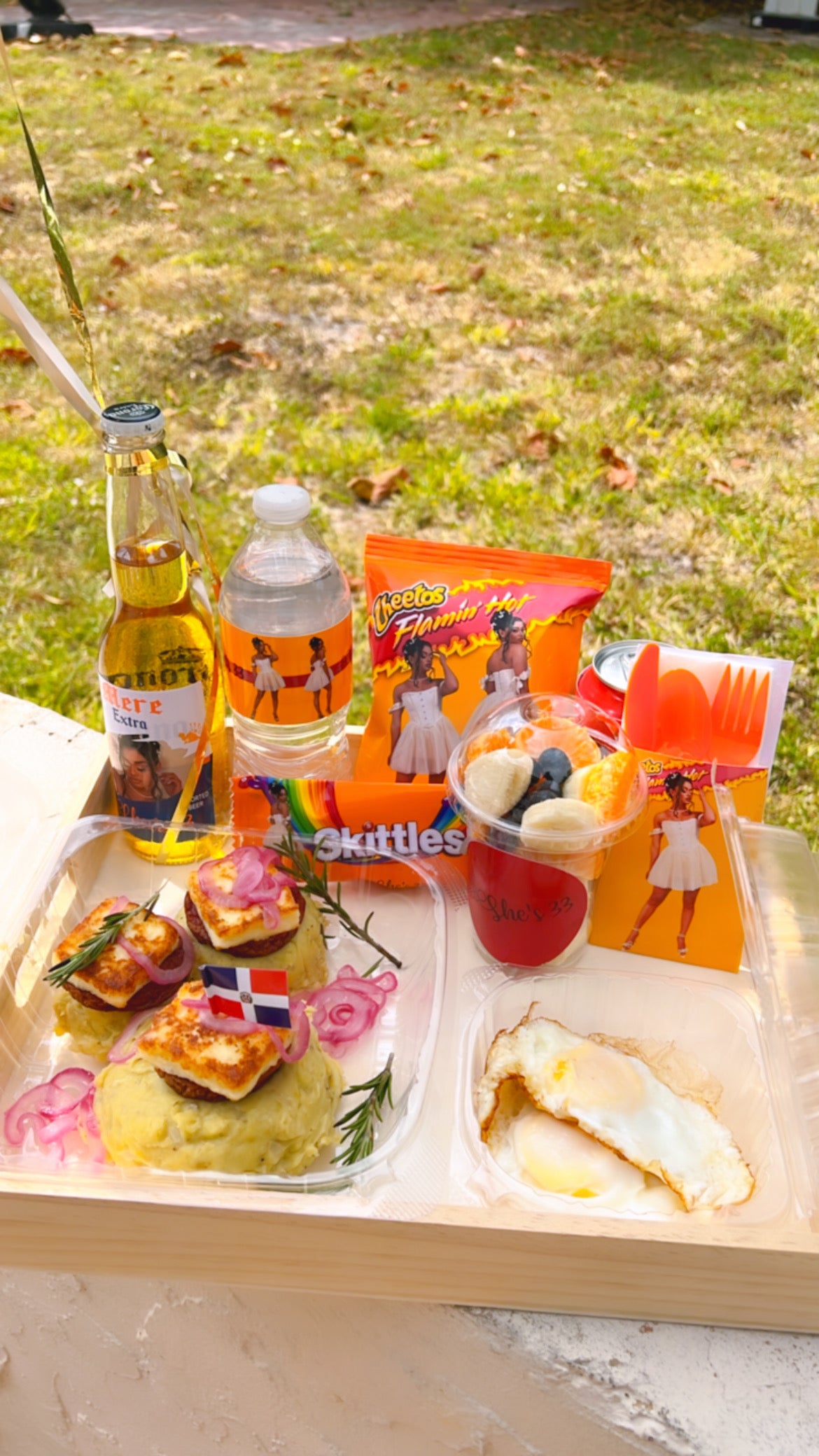 Traditional Dominican  Breakfast tray