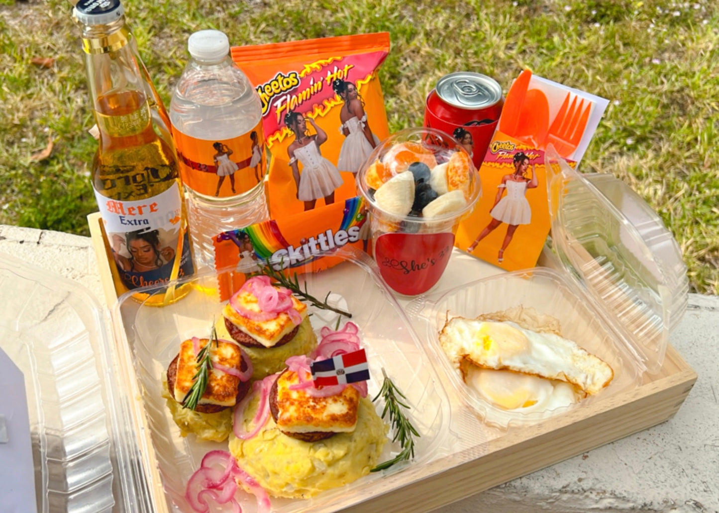 Traditional Dominican  Breakfast tray