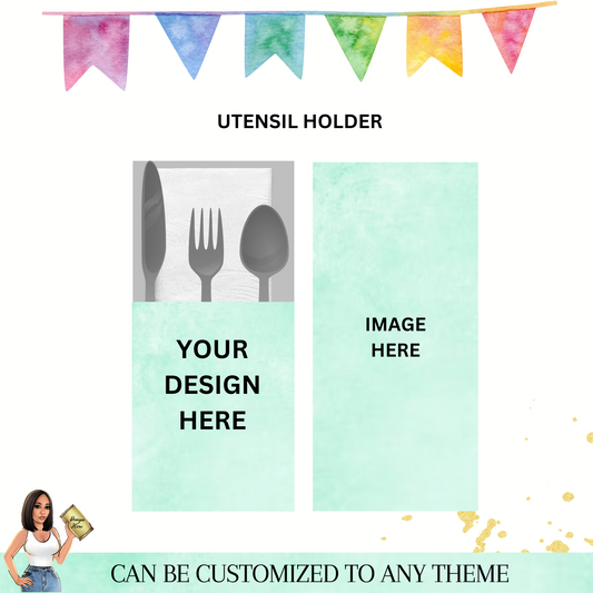 Theme Party Utensils Cutlery Set with Fork, Knife, Spoon and Napkin, Disposable Set for party